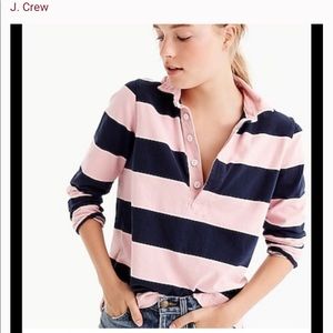 J Crew Heritage Rugby stripe polo